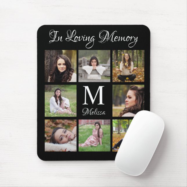 Mousepad Colagem Personalizada De Fotos Em Memória Adorável (Com mouse)