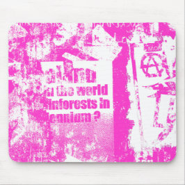 Mousepad Colagem Punk Rosa