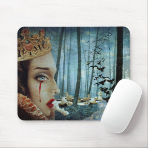 Mousepad Colagem Única Superreal Gótica Rainha Triste de Co