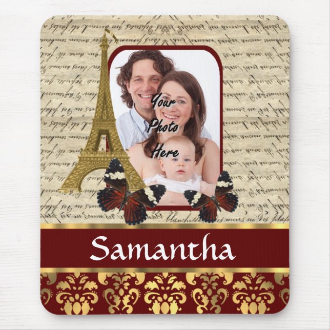 Mousepad Colagem Vintage Paris (Frente)