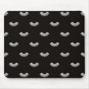 Mousepad Colar de dissidência preto e branco minimalista