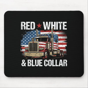 Mousepad Colarinho vermelho branco e azul da bandeira patri