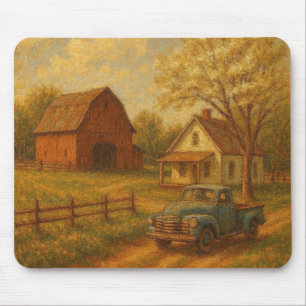 Mousepad Colcha colorida de primavera/Páscoa vintage de ret