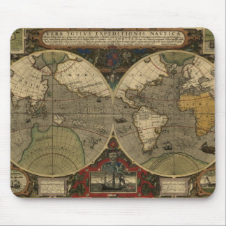 Mousepad Coleção Antiquada de Mapa Mundial