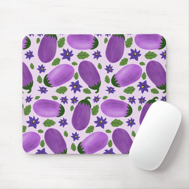 Mousepad Coleção Berinjela Blush & Bloom – Lilás Suave (Com mouse)