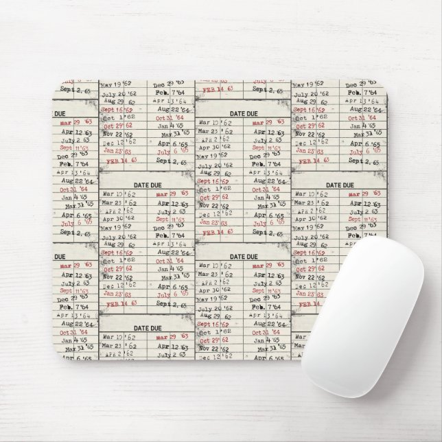 Mousepad Coleção de Cartão de Biblioteca Antigo (Com mouse)