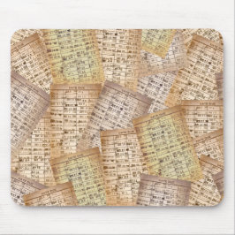 Mousepad Coleção de Cartões de Biblioteca Vintage