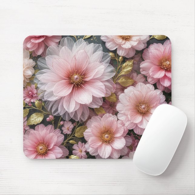 Mousepad Coleção de Cosmos Rosa (Com mouse)
