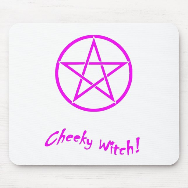 Mousepad Coleção de Estrelas de Bruxas Cheeky (Rosa) (Frente)