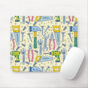 Mousepad Coleção de Ferramentas DIY Doodle
