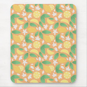 Mousepad Coleção de padrões da cesta de fruta - Limão