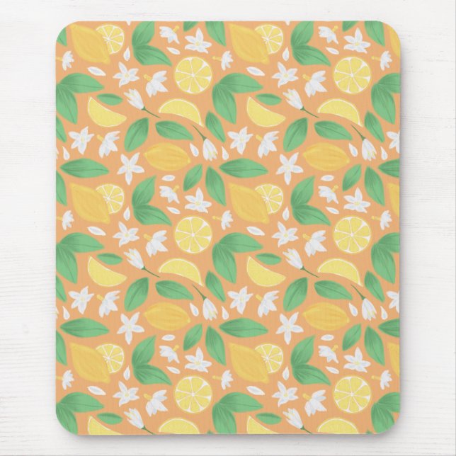 Mousepad Coleção de padrões da cesta de fruta - Limão (Frente)