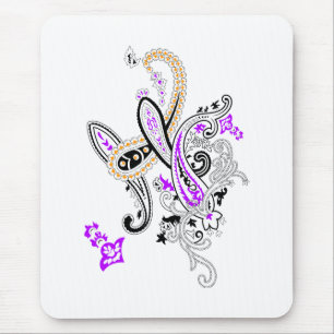 Mousepad Coleção de Paisley Botânico Luxuoso