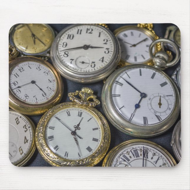 Mousepad Coleção de Relógios Antigos (Frente)