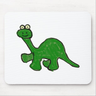 Mousepad Coleção do Brontosaurus do pastel dos desenhos