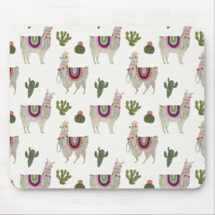 Mousepad Coleção Llamarama Lhamas-brancas