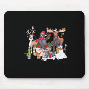 Mousepad Coleta De Natal Funny Woodland Critter Para Ani