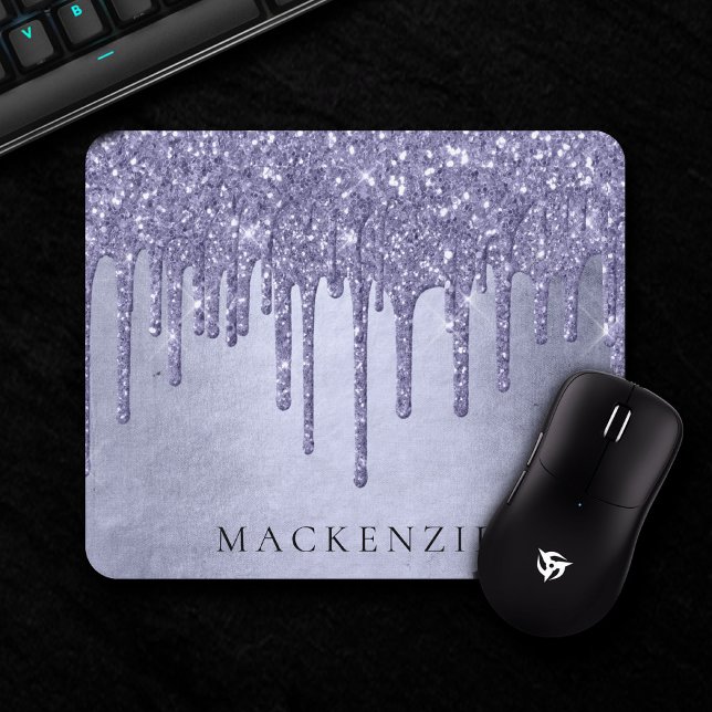 Mousepad Coletor Roxo | Monograma de gelo Lavanda (Criador carregado)