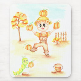Mousepad Colheita alegre menino gengibre pequeno