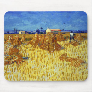 Mousepad Colheita de milho de Vincent van Gogh em Provence