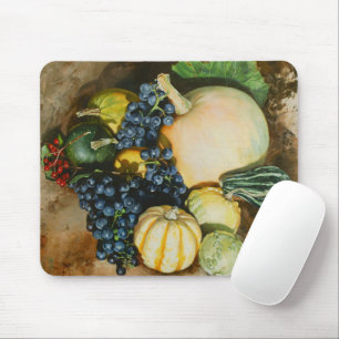 Mousepad Colheita de outono com Pumpkins, Nuvens