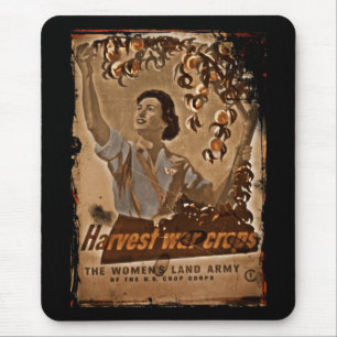 Mousepad Colheita do exército da terra das mulheres