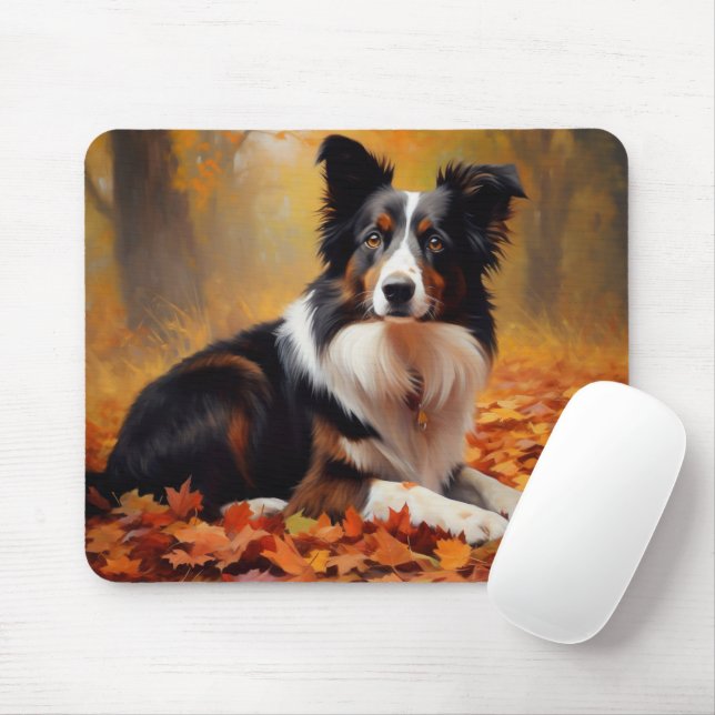Mousepad Colina de Borda no outono Folhas caem inspiração (Com mouse)