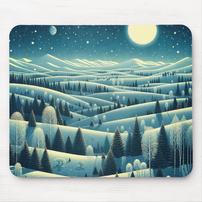 Mousepad Colinas de inverno (Frente)