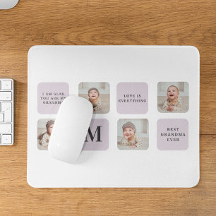 Mousepad Collage Photo & Best Avó Ever Best Purple Gift