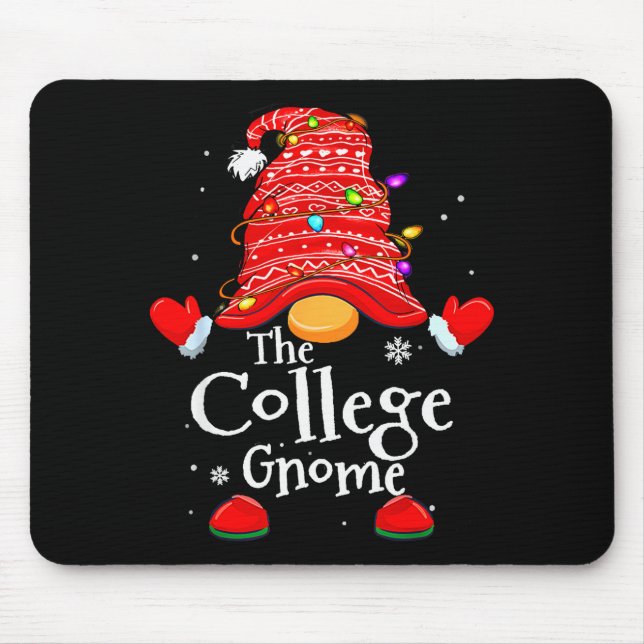 Mousepad College Gnome - Xmas Family Matching Funny Christm (Frente)