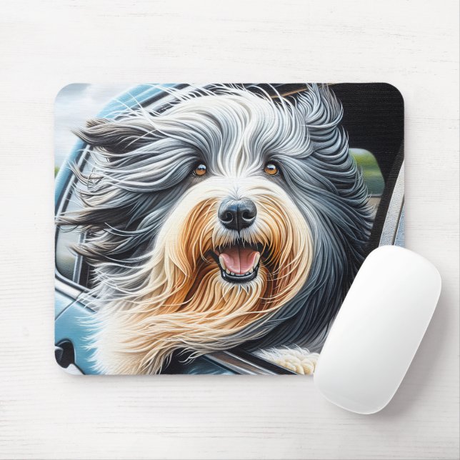 Mousepad Collie Na Janela Do Carro (Com mouse)