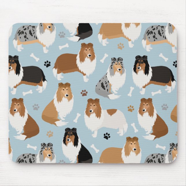 Mousepad Collie Paws e Ossos (Frente)