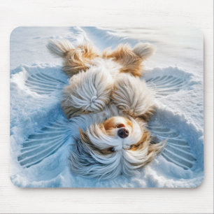 Mousepad Collie Snow Angel