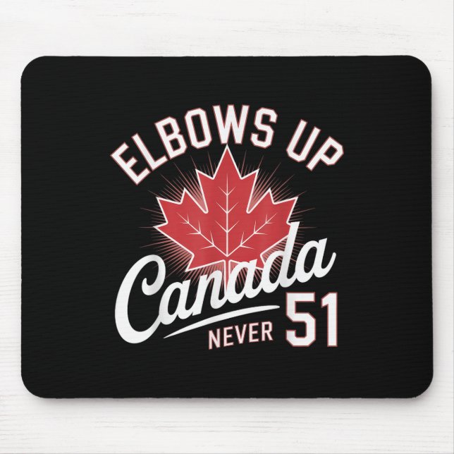 Mousepad Coloca o Canadá Nunca 51 Sinalizador Canadá (Frente)