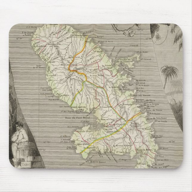 Mousepad Colônias francesas Martinica (Frente)