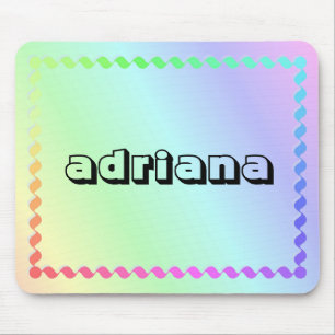 Mousepad Coloque o Arco-Íris no seu nome Computador Mouse P