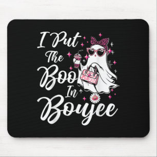 Mousepad Coloquei A Boca Em Boujee Ghost Engraçado Leopardo
