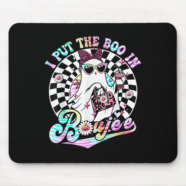 Mousepad Coloquei A Boca Em Boujee Ghost Retro Zebra Leopar (Frente)