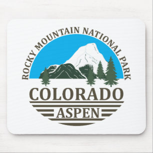Mousepad Colorado Aspen resort de esqui céu azul