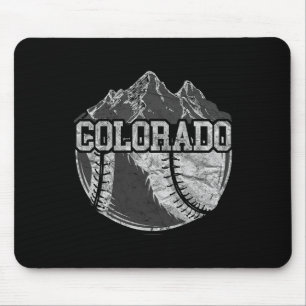 Mousepad Colorado Baseball Fan Tee Vintage Rocky Mounts