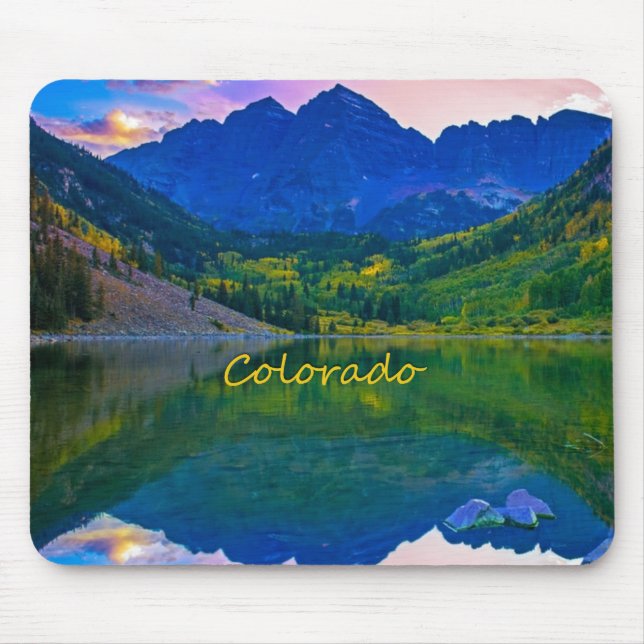Mousepad Colorado Rocky Mountains e Lake (Frente)