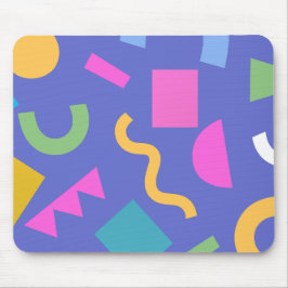 Mousepad Colorful Abstract Geometric Memphis Style Pattern