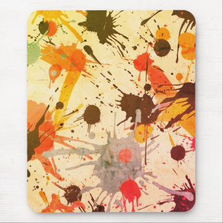Mousepad Colorful Abstract Watercolor Splatter