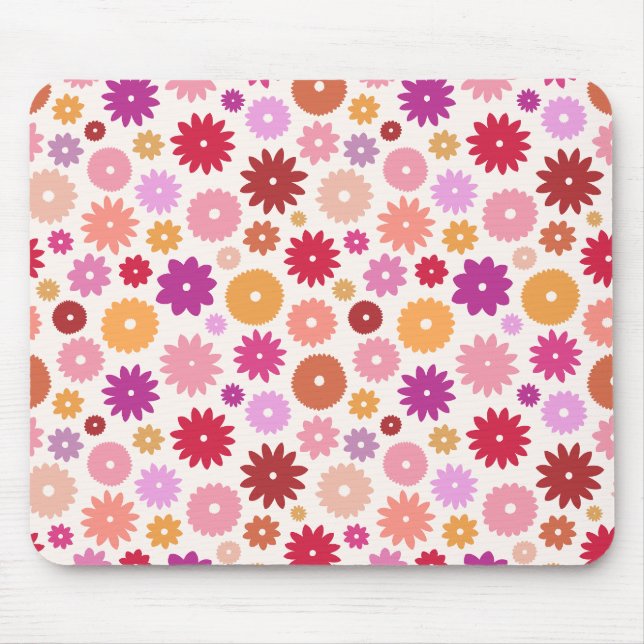 Mousepad Colorful Blooms Pattern (Frente)