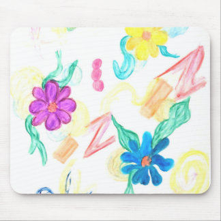 Mousepad Colorful Floral Abstraction