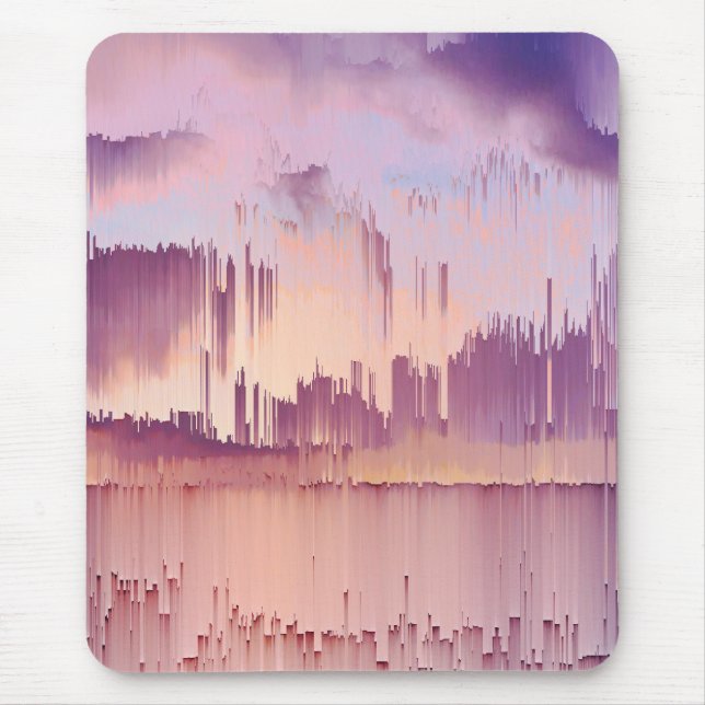 Mousepad Colorful Glitch Sunset Horizon (Frente)