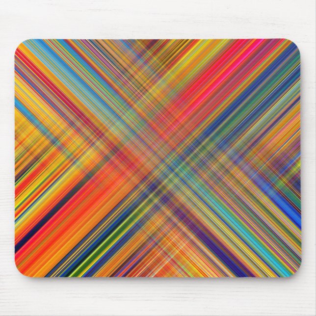 Mousepad Colorful Kriss Kross Pattern Plaid (Frente)