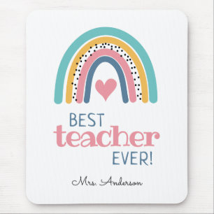 Mousepad Colorful Rainbow Best Teacher Ever Tote Bag