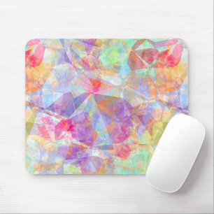Mousepad Colorful Retro Cool Polygon Mosaic Art Pattern