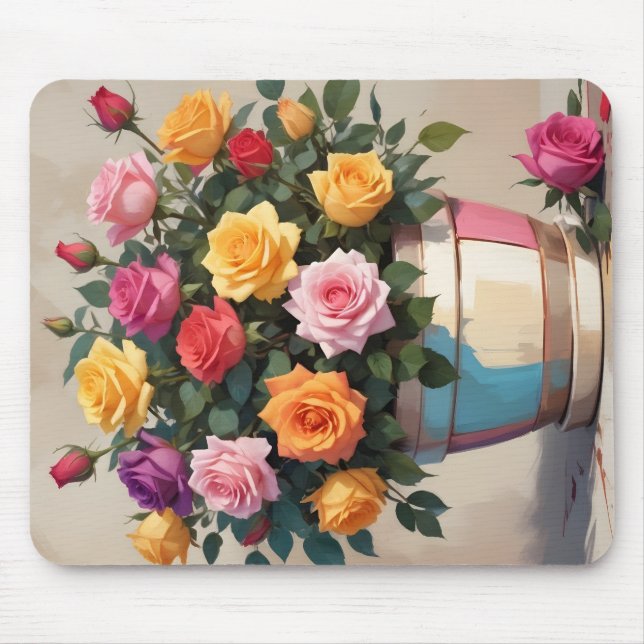 Mousepad Colorful roses bouquet (Frente)